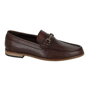 Roamers Mens Leather Loafers / Dark Brown